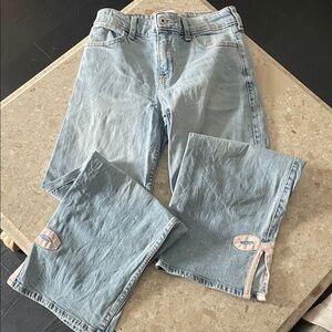 Abercrombie Kids Blue Jeans with Pink Accents